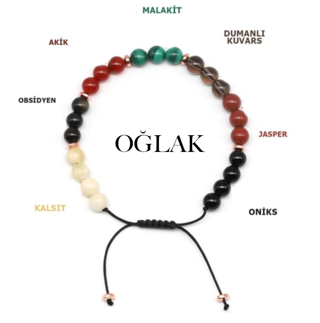 Oğlak Burcu Doğal Taş Bilekliği