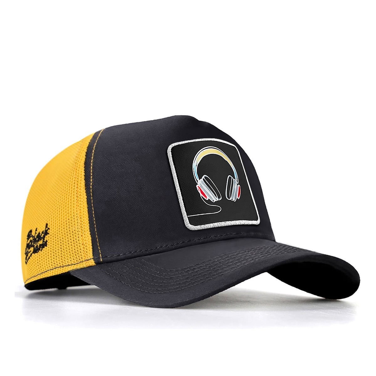 A&O X BlackBörk Trucker V1 14 Kod Logolu Antrasit-Sarı Şapka