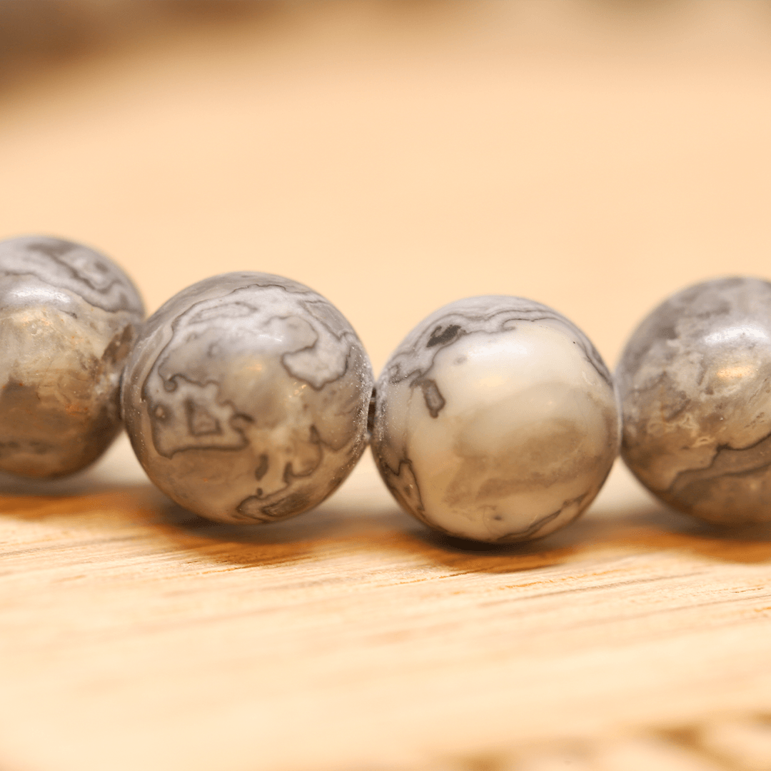 Argenta – Gri Jasper Bileklik (8MM)