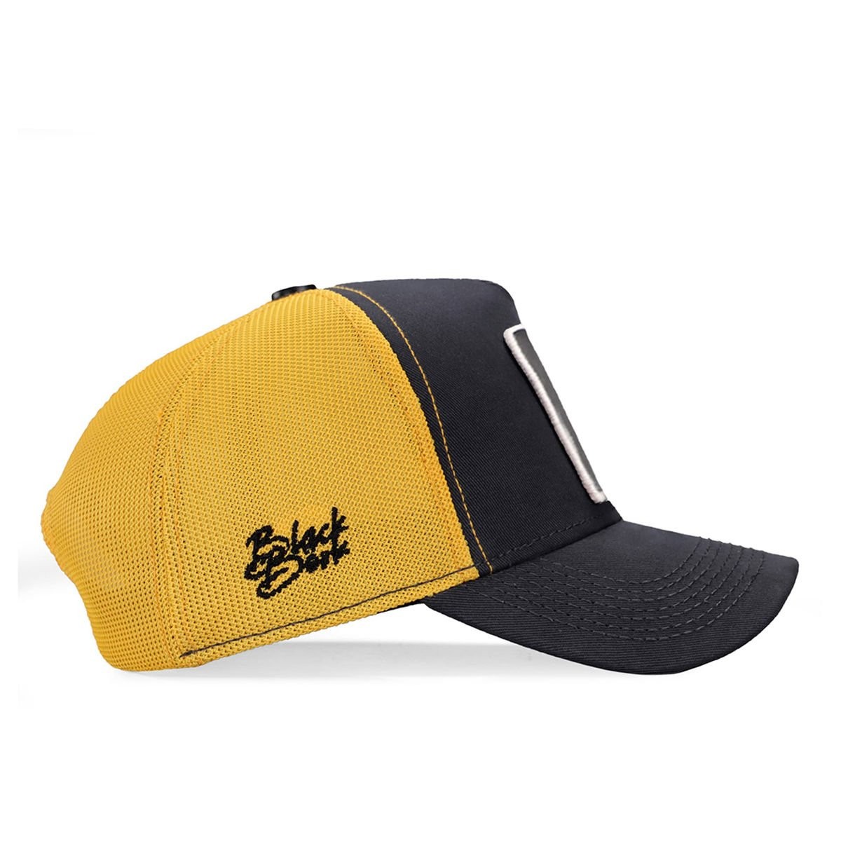 A&O X BlackBörk Trucker V1 3 Kod Logolu Antrasit-Sarı Şapka