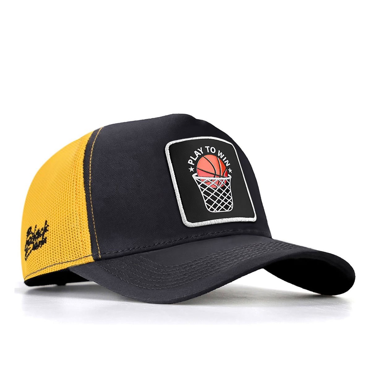 A&O X BlackBörk Trucker V1 3 Kod Logolu Antrasit-Sarı Şapka