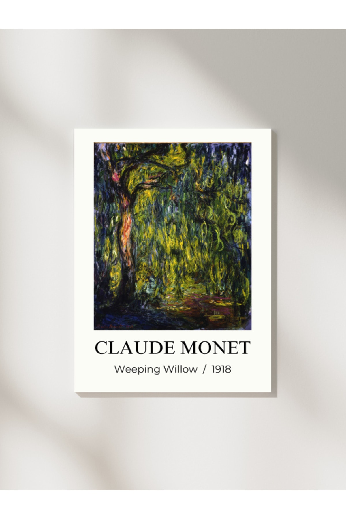 Dekoratif Çerçevesiz Duvar Tablosu , Claude Monet Ağlayan Söğüt A3-a4-a5-a6 Boyut Poster