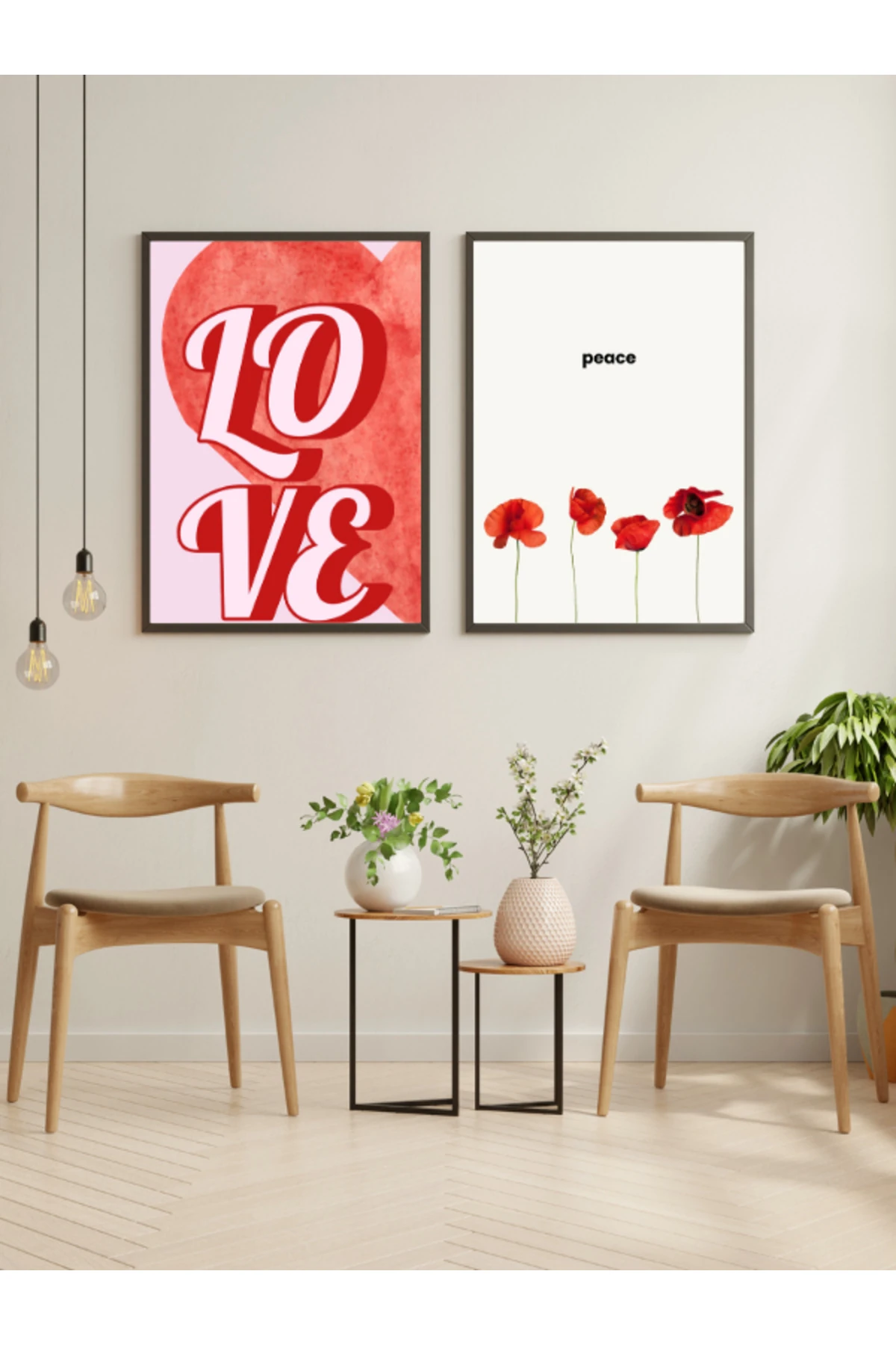 Love - Aşk Dekoratif Çerçevesiz Duvar Tablosu (POSTER) Pinterest Ev Dekoru