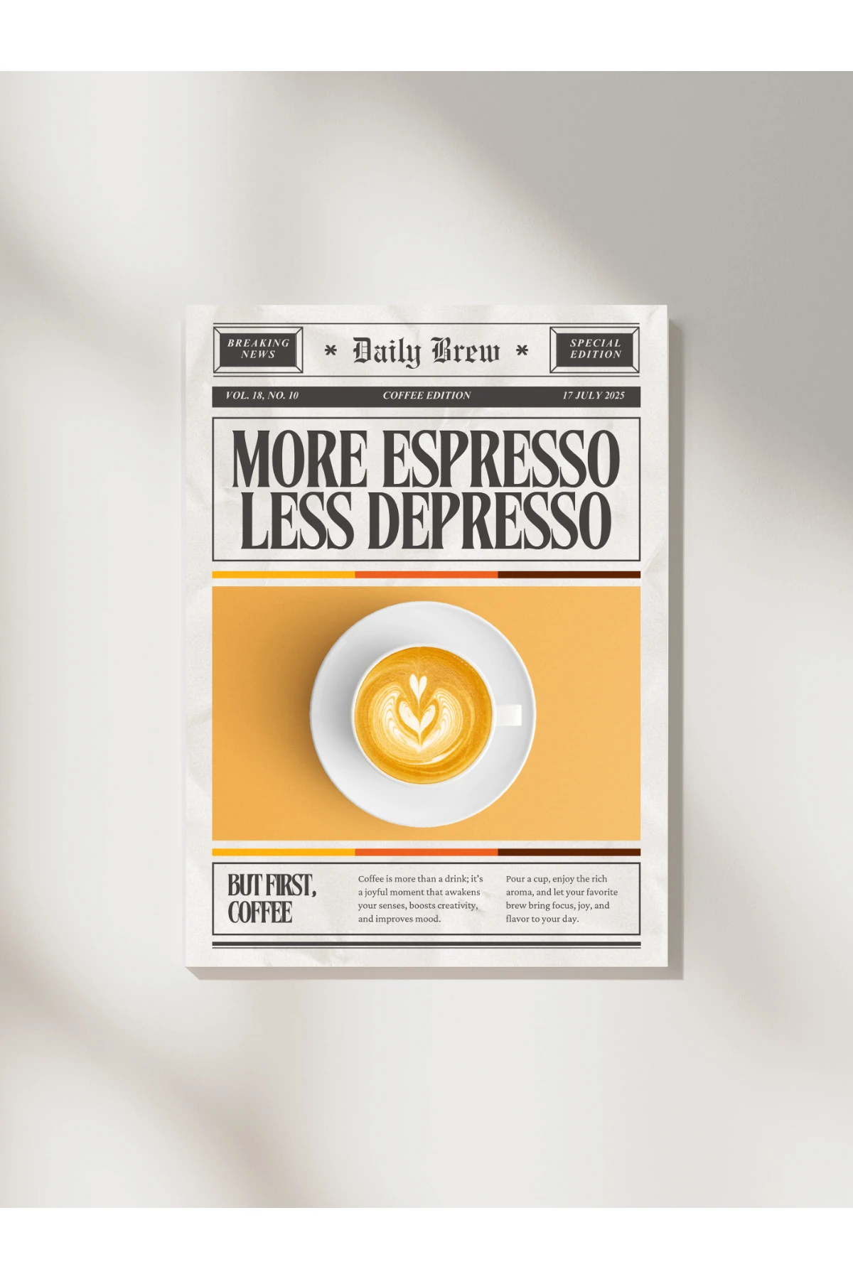 More Espresso Tasarım Pinterest  Dekoratif Çerçevesiz Duvar Tablosu (POSTER)