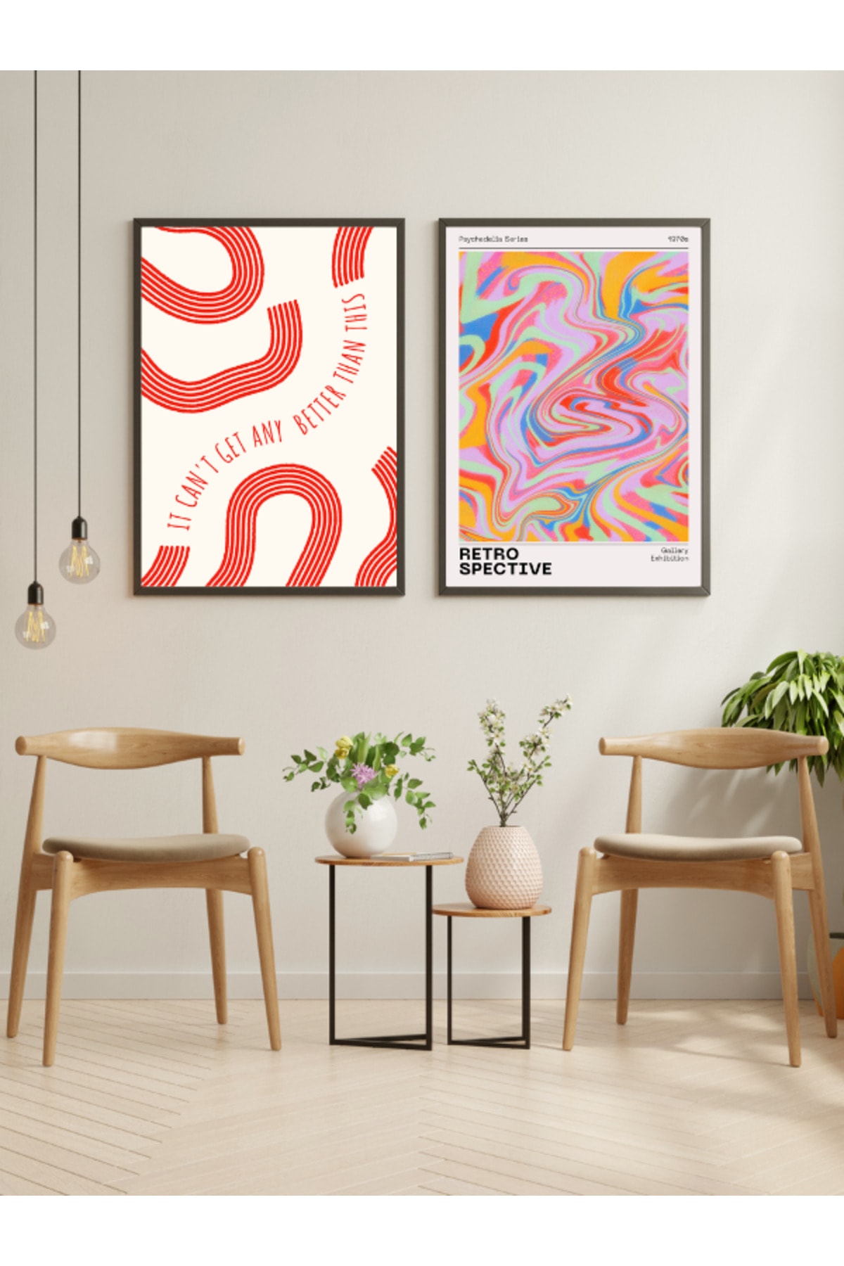 Retro Spective Pinterest Dekoratif Çerçevesiz Duvar Tablosu (POSTER)