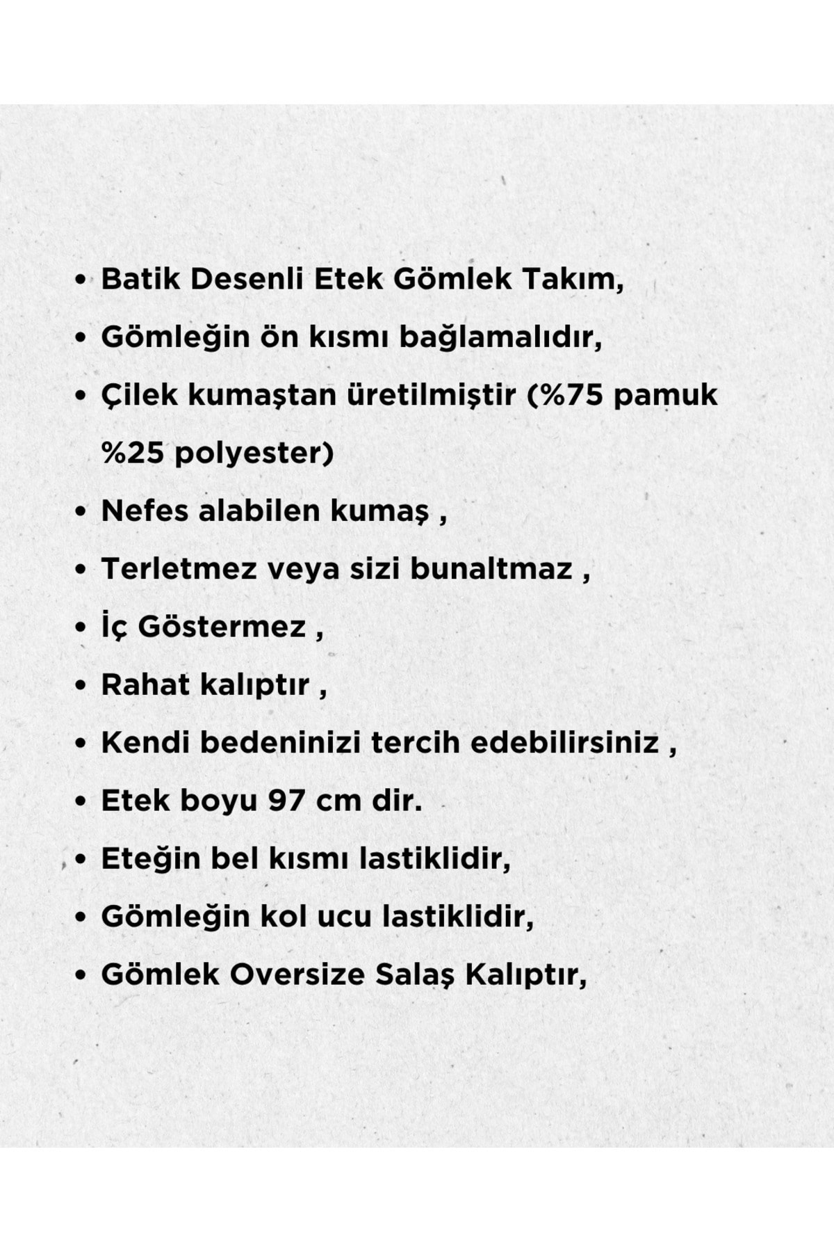 Kadın Etek Gömlek Takım Önden Bağcıklı