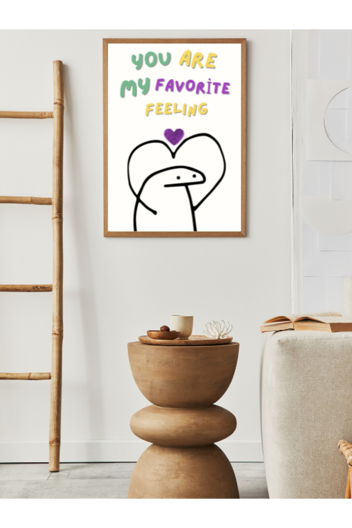 Dekoratif Çerçevesiz Duvar Tablosu , Feeling Posteri , Pinterest Ev Dekoru