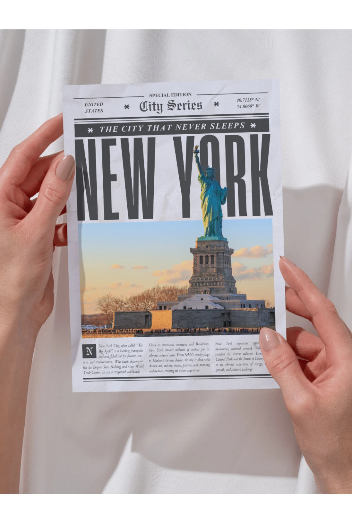 New York Gazete Pinterest Dekoratif Çerçevesiz Duvar Tablo Tasarım (POSTER)