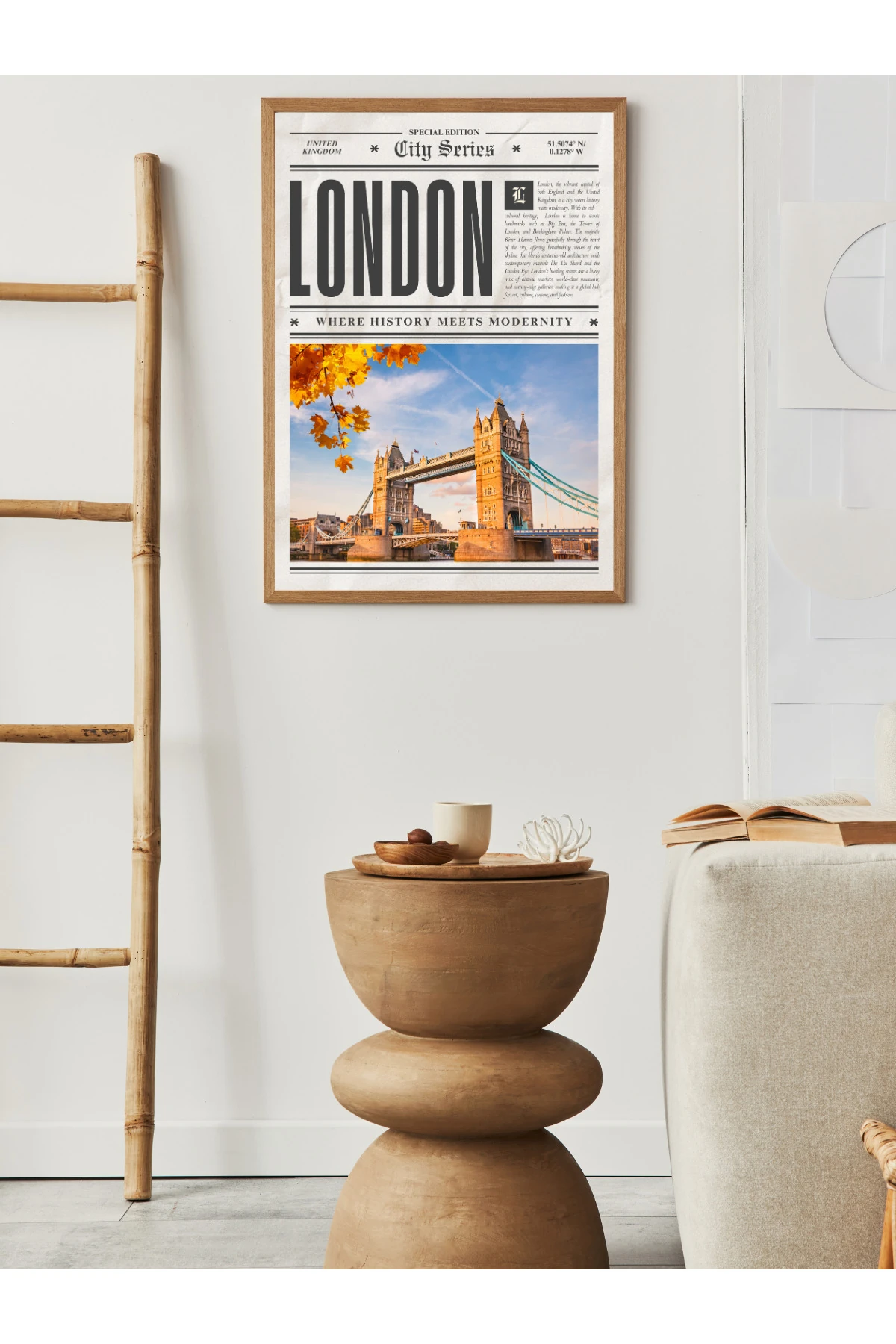 London Gazete Tasarım Pinterest Dekoratif Çerçevesiz Duvar Tablosu (POSTER)