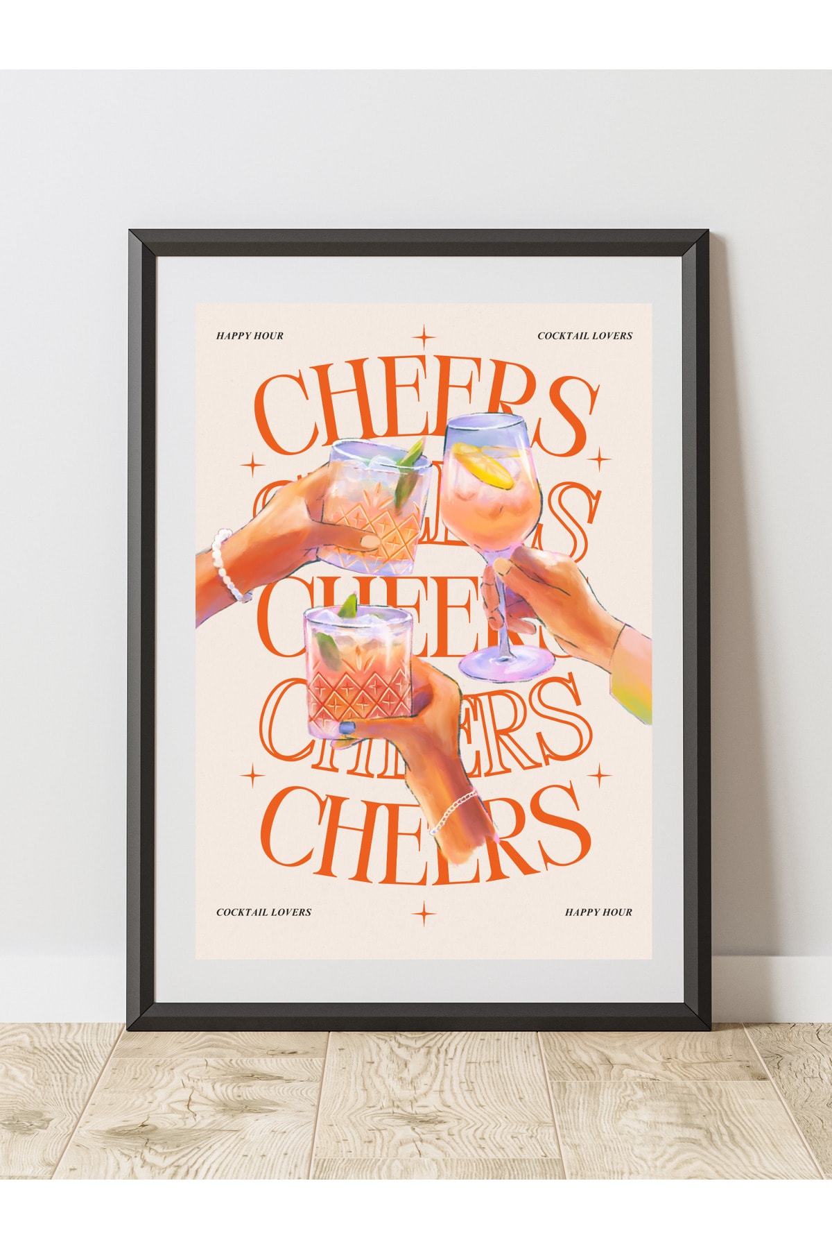 Cheers Tasarım Pinterest Dekoratif Çerçevesiz Duvar Tablosu (POSTER)
