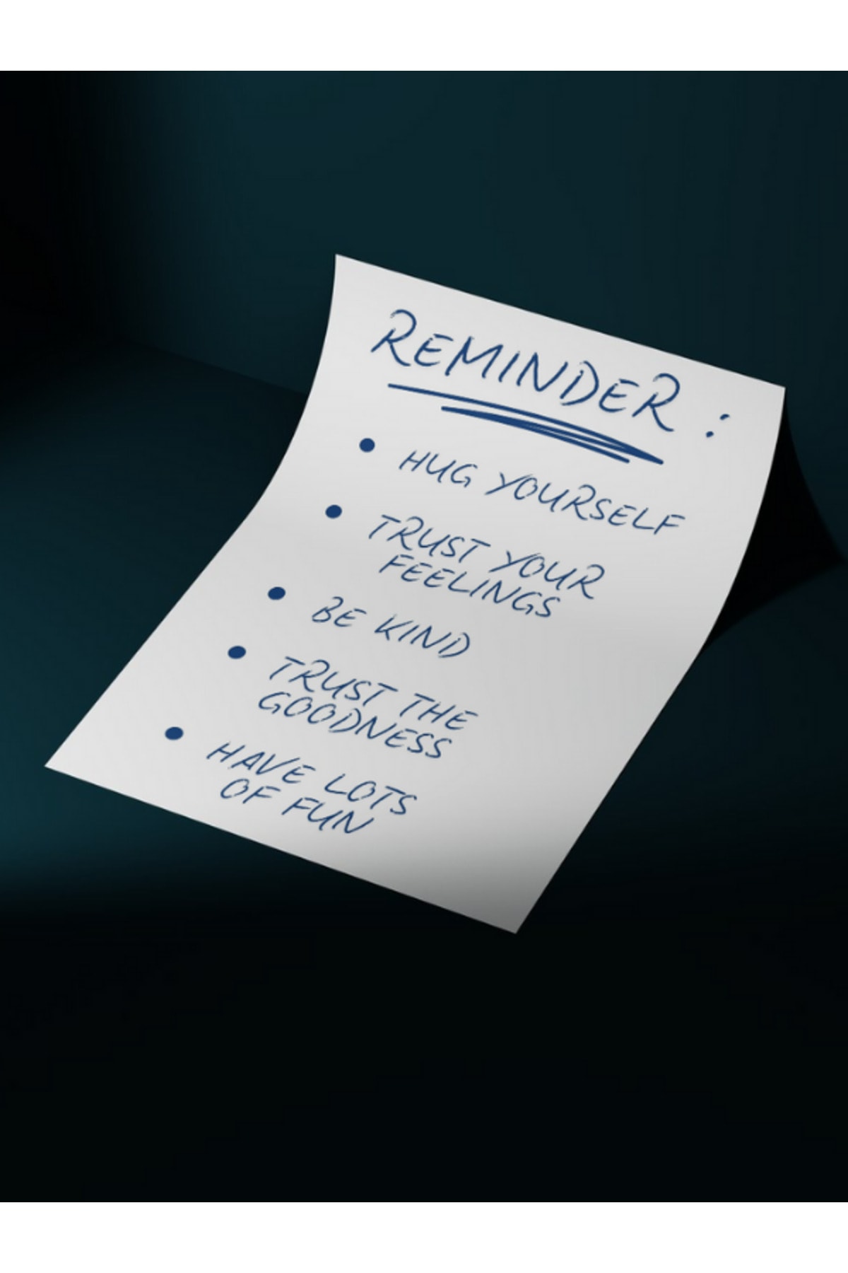 Reminder - Hatırlatma Motivasyon Dekoratif Çerçevesiz Duvar Tablosu (POSTER) Pinterest Ev Dekoru