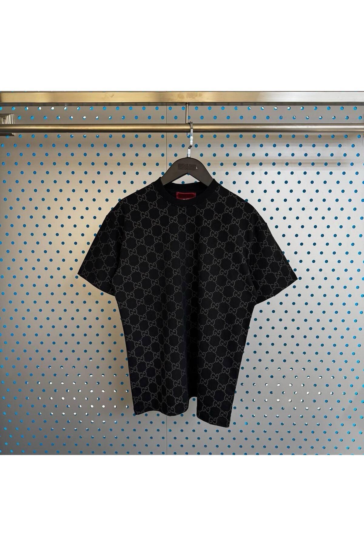 Erkek - Kadın Unisex Ön-Arka Baskılı Özel Tasarım T-shırt - Siyah