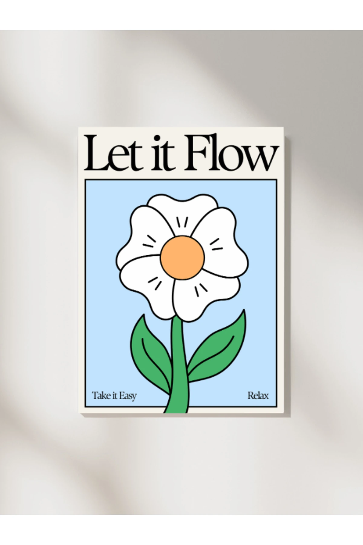 Let It Flow Dekoratif Çerçevesiz Duvar Tablosu (POSTER) Pinterest İllüstrasyon Tasarım