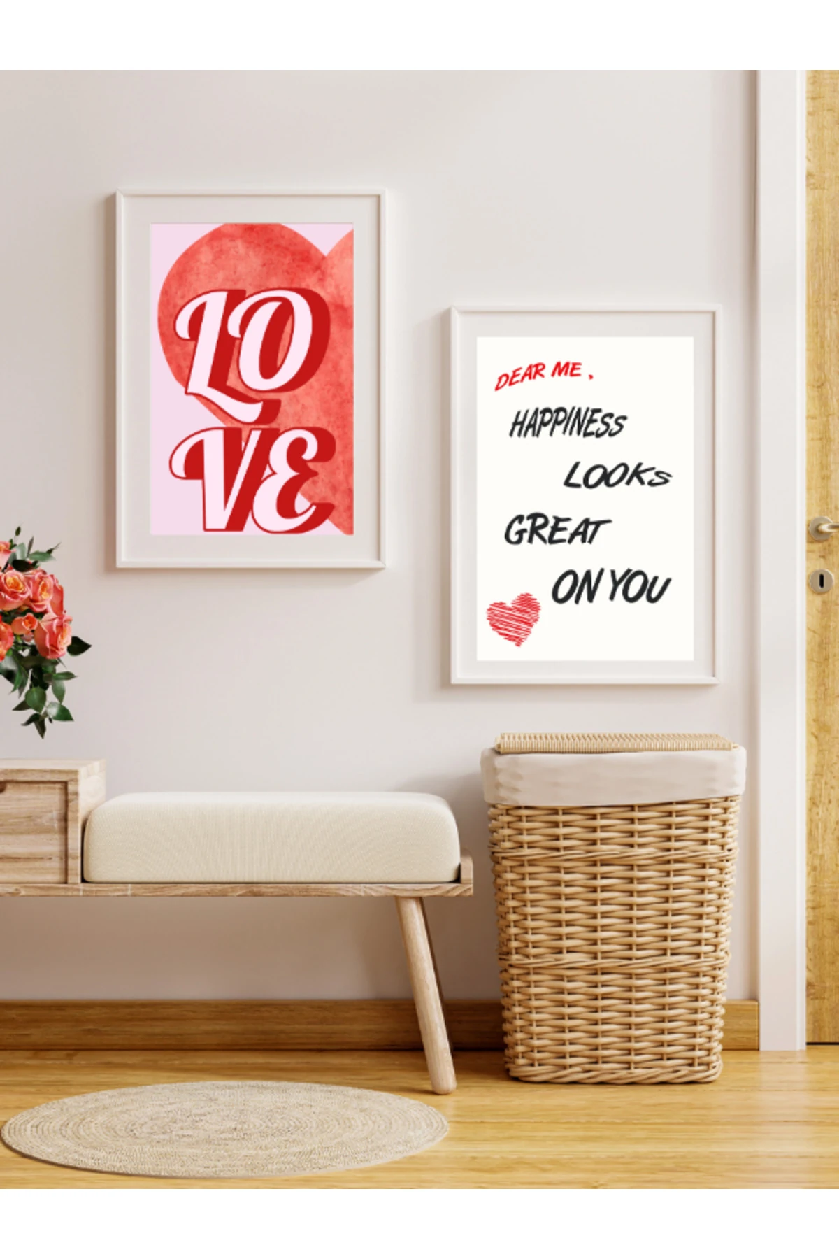 Love - Aşk Dekoratif Çerçevesiz Duvar Tablosu (POSTER) Pinterest Ev Dekoru