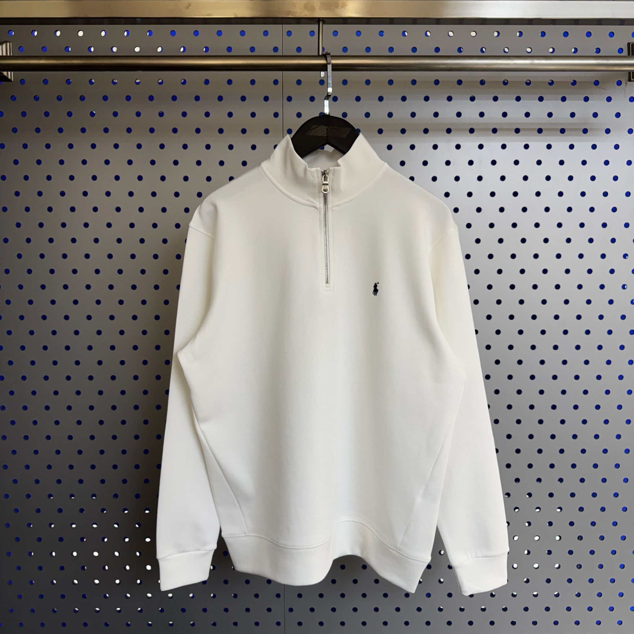 Erkek - Kadın Unisex Fermuarlı Nakış Tasarım Sweatshirt (Doubleface İnterlok Kumaş) 1003 - ekru