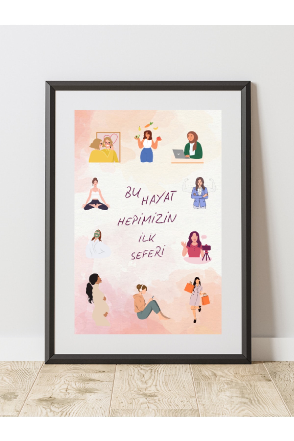 Dekoratif Çerçevesiz Duvar Tablosu , Motivasyon Posteri , Ev Dekorasyon Poster