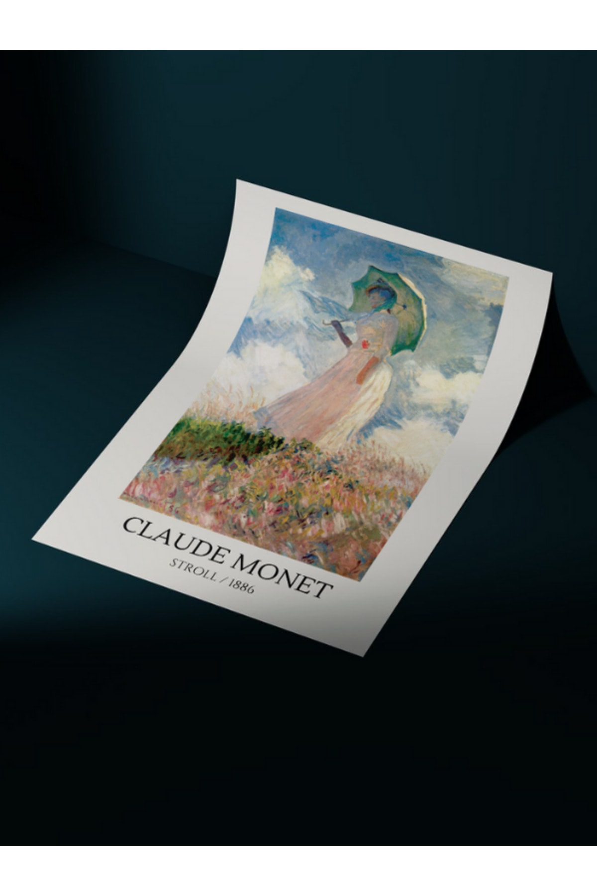 Dekoratif Çerçevesiz Duvar Tablosu , Claude Monet Gezinti Eseri Poster , Ressam Tabloları