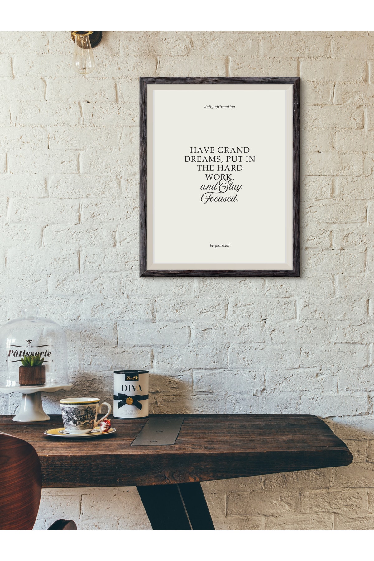 Daily Affirmation Motivasyon Tasarım Dekoratif Çerçevesiz Duvar Tablosu (POSTER)