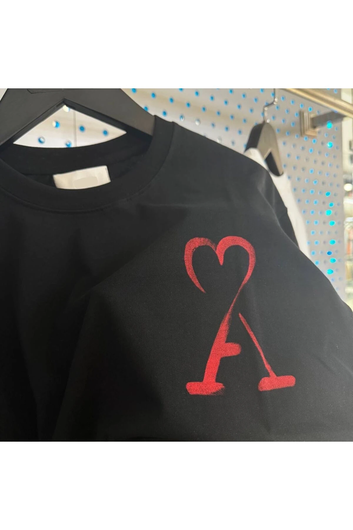 Erkek - Kadın Unisex Özel Kalp Baskı Tasarım T-shirt