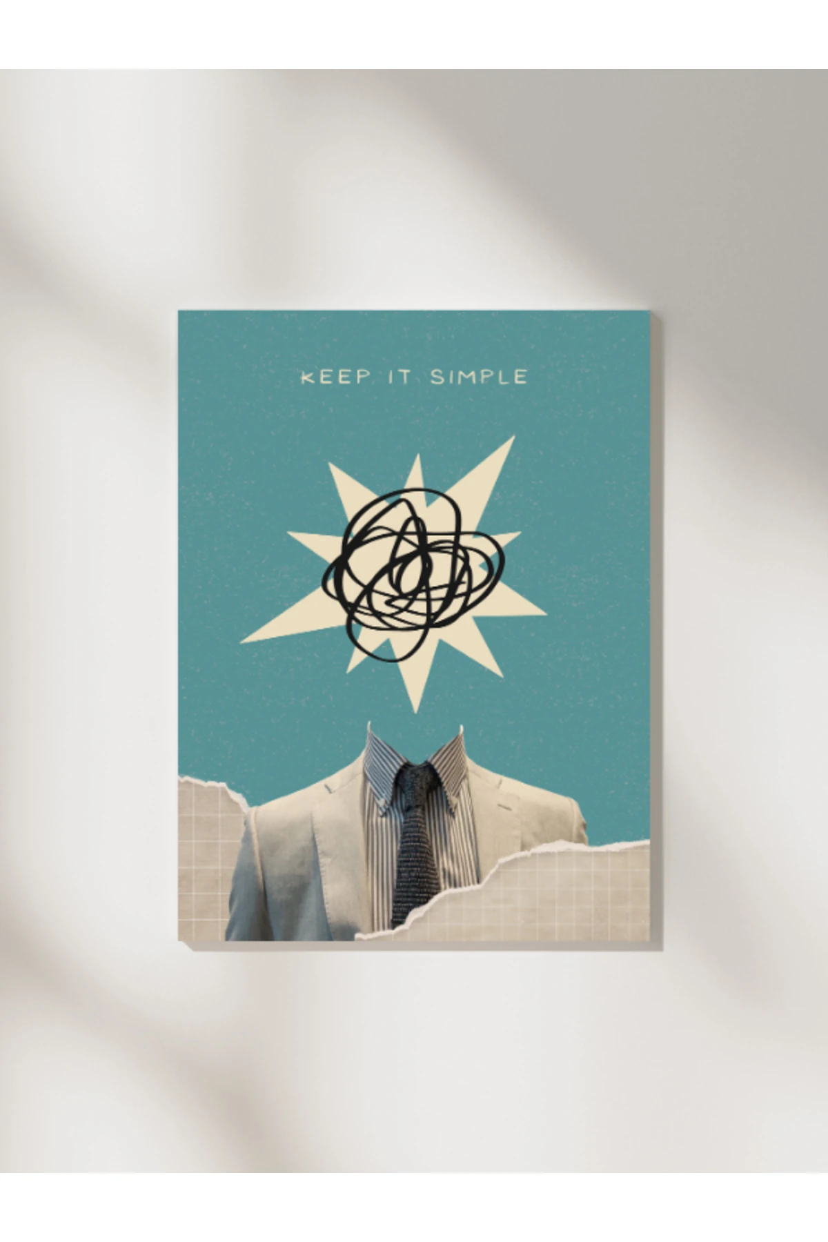 Keep It Simple Pinterest Dekoratif Çerçevesiz Duvar Tablosu (POSTER)