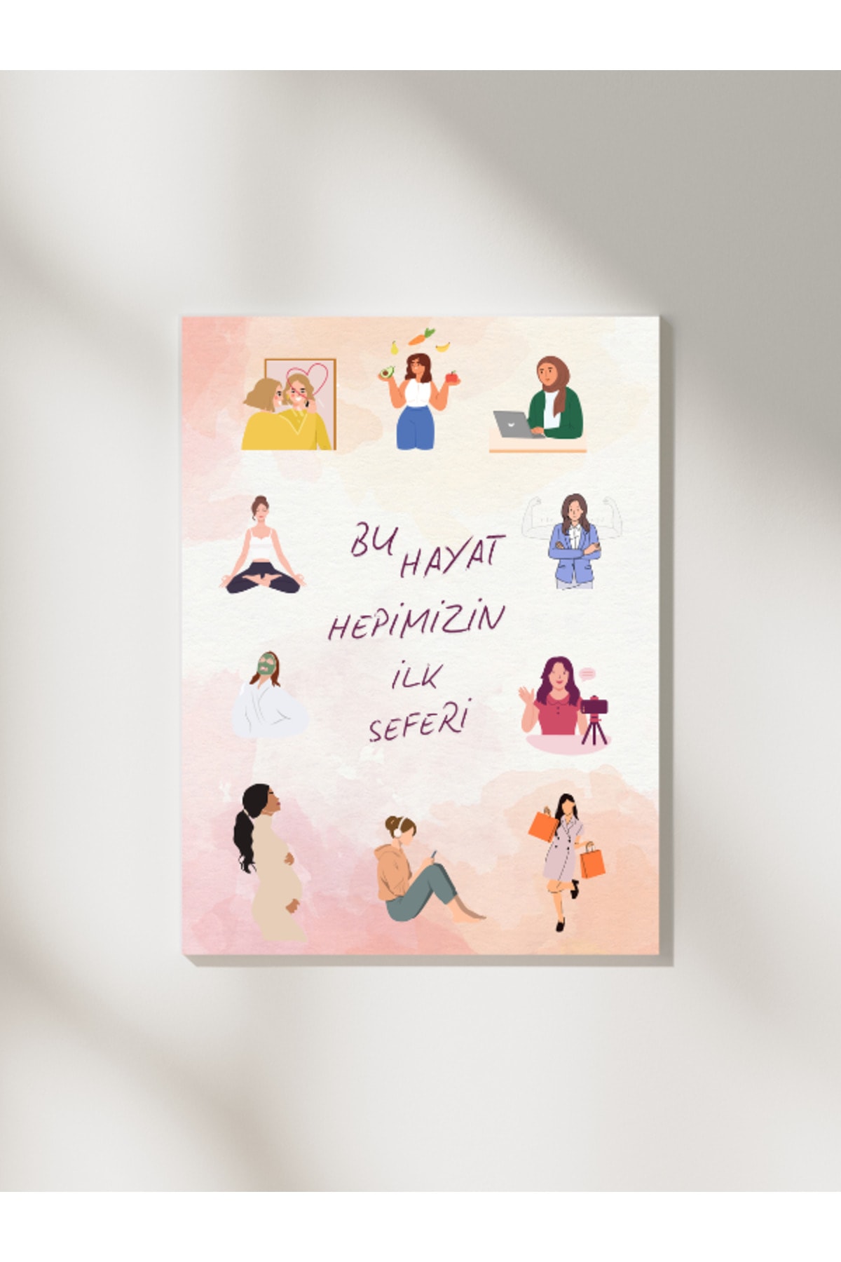 Dekoratif Çerçevesiz Duvar Tablosu , Motivasyon Posteri , Ev Dekorasyon Poster
