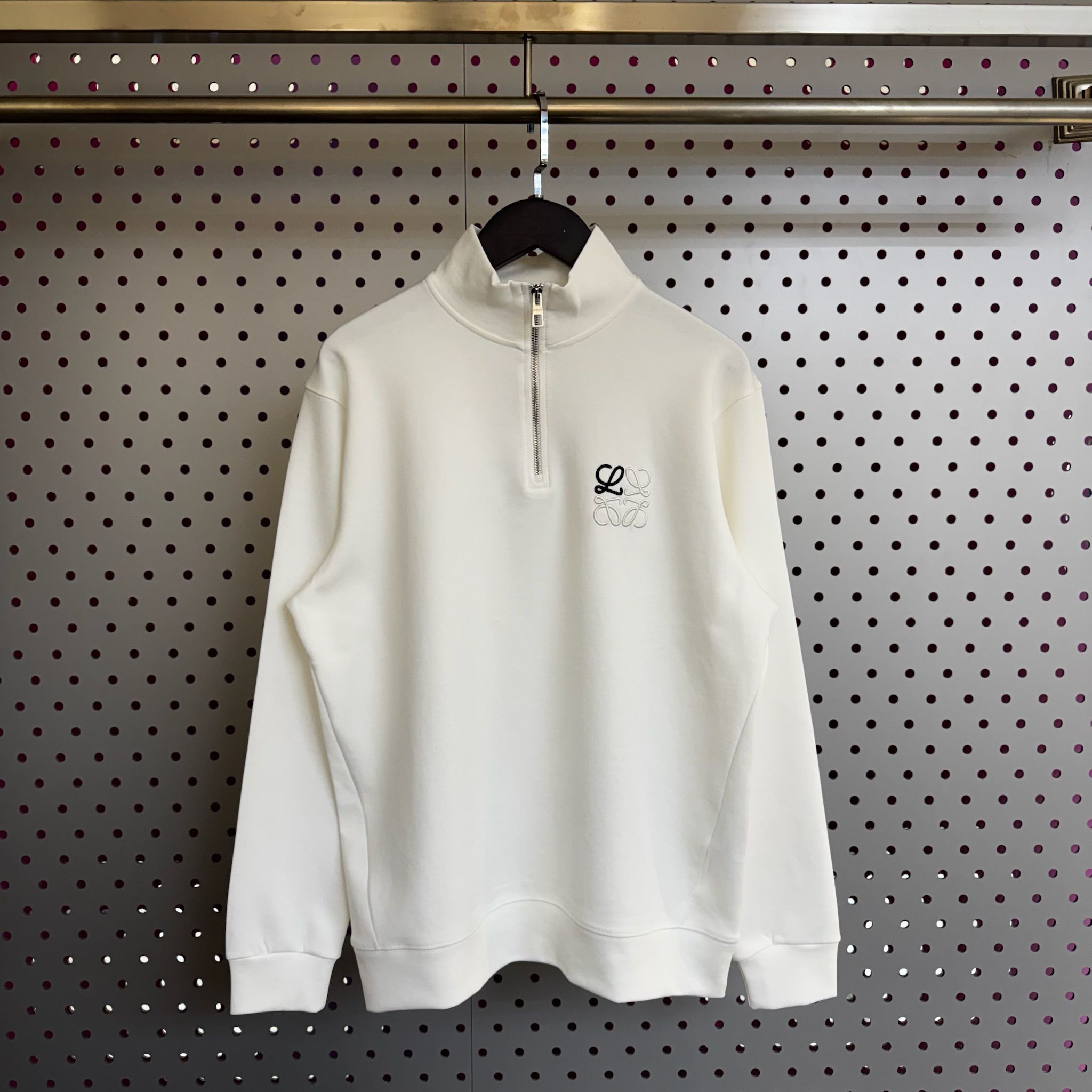 Erkek - Kadın Unisex Fermuarlı Nakış Tasarım Sweatshirt (Doubleface İnterlok Kumaş) 1001 - ekru