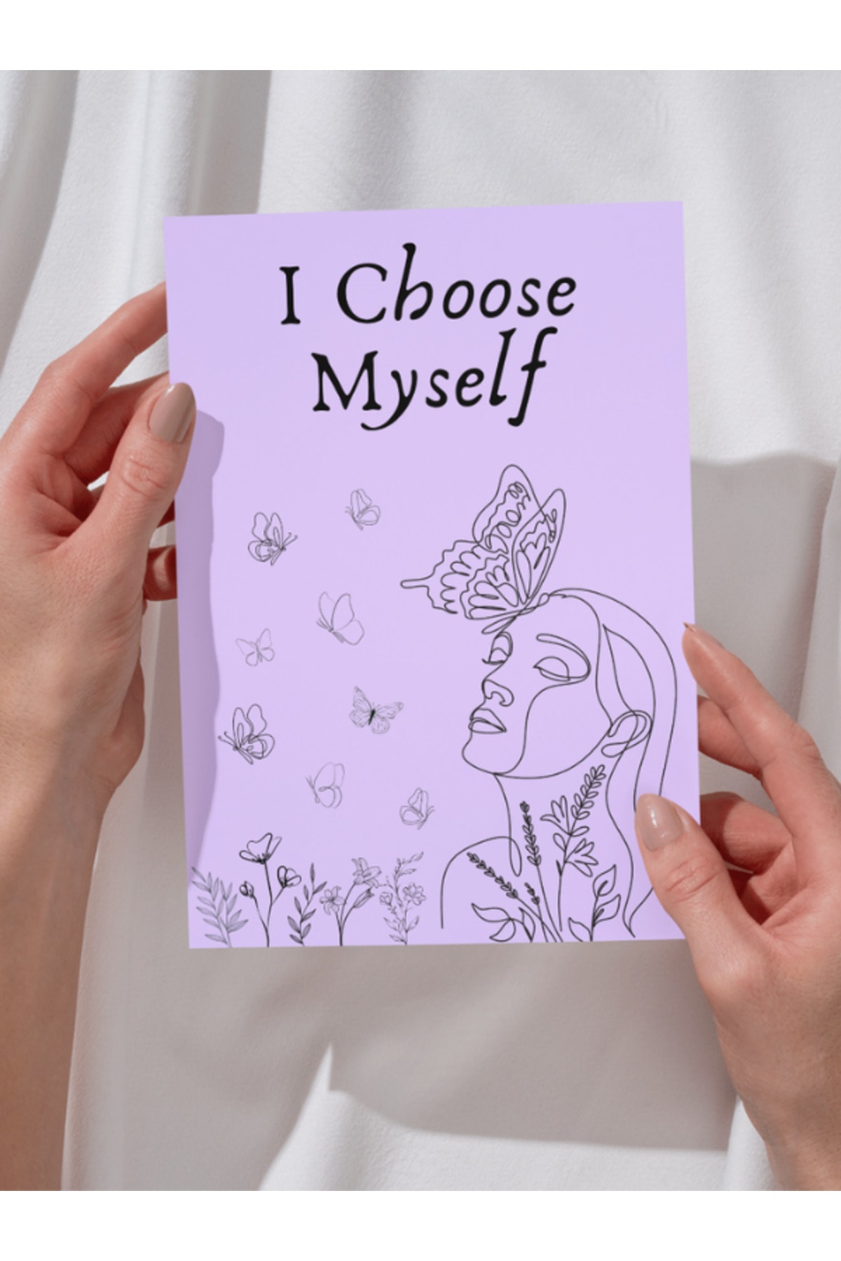 Dekoratif Çerçevesiz Duvar Tablosu , I Choose Myself Motivasyon Posteri Pinterest Ev Dekoru