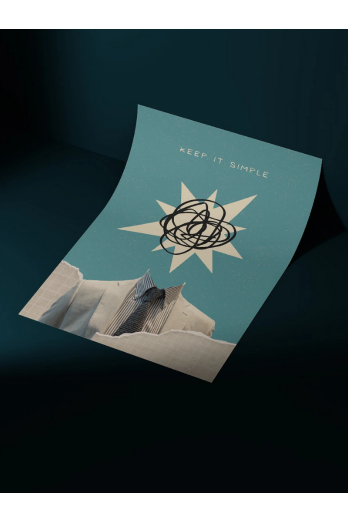 Keep It Simple Pinterest Dekoratif Çerçevesiz Duvar Tablosu (POSTER)