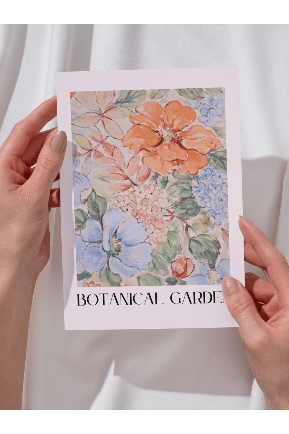 Botanical Garden Sulu Boya Tasarım Dekoratif Çerçevesiz Duvar Tablosu (POSTER)