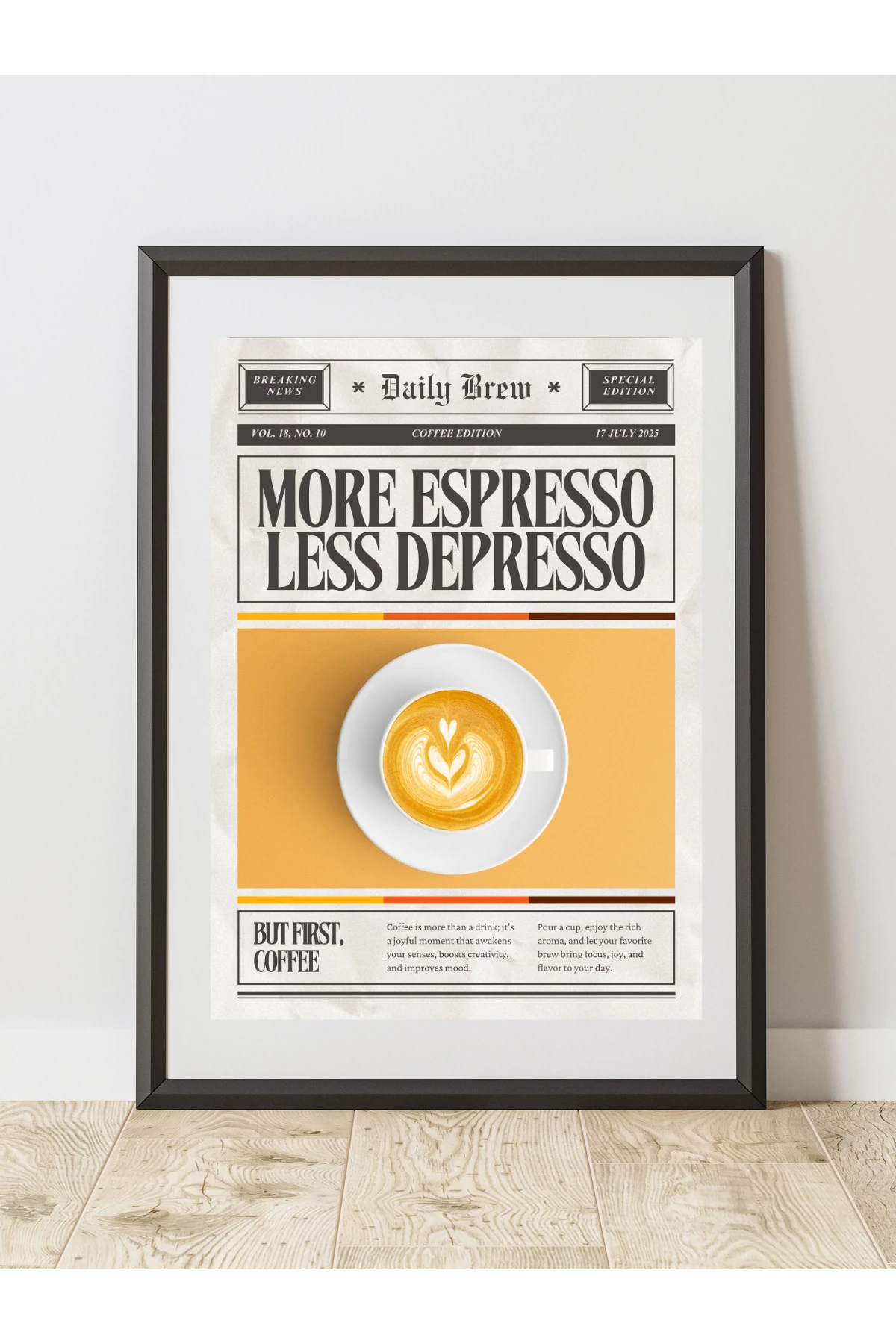 More Espresso Tasarım Pinterest  Dekoratif Çerçevesiz Duvar Tablosu (POSTER)