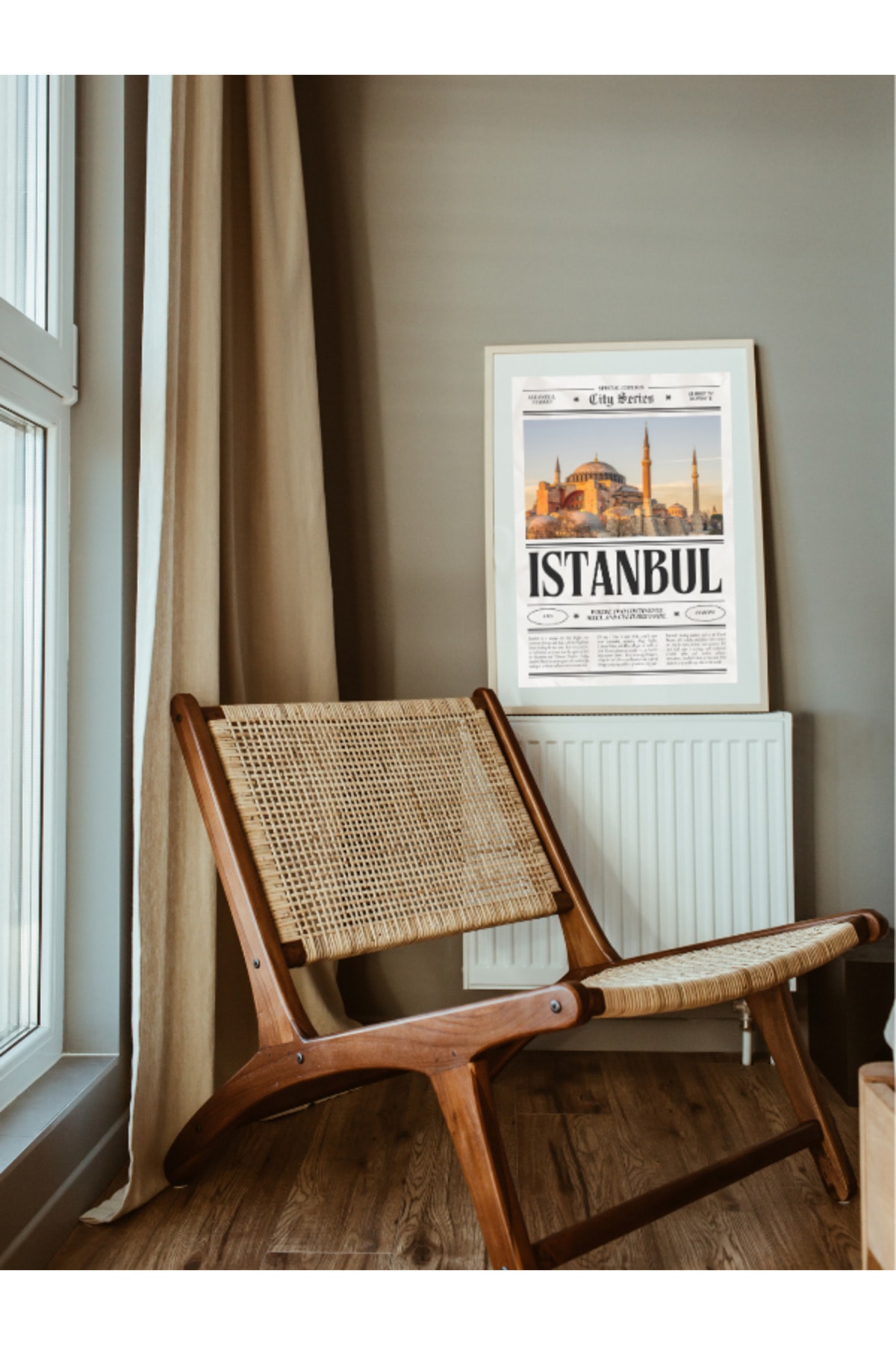 İstanbul Gazete Tasarım Pinterest Dekoratif Çerçevesiz Duvar Tablosu (POSTER)