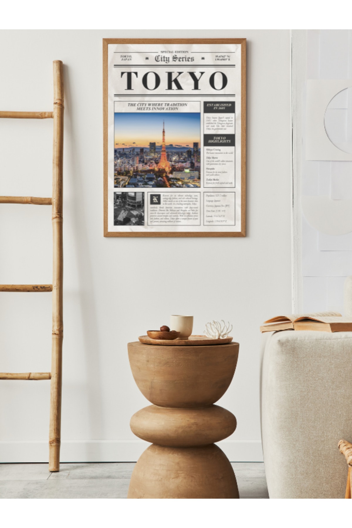 Tokyo Gazete Tasarım Pinterest Dekoratif Çerçevesiz Duvar Tablosu (POSTER)