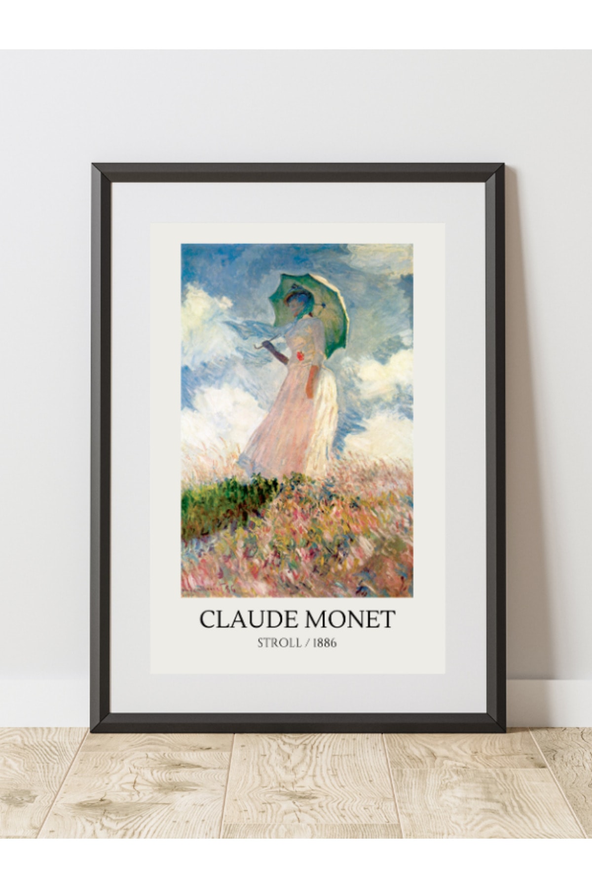 Dekoratif Çerçevesiz Duvar Tablosu , Claude Monet Gezinti Eseri Poster , Ressam Tabloları