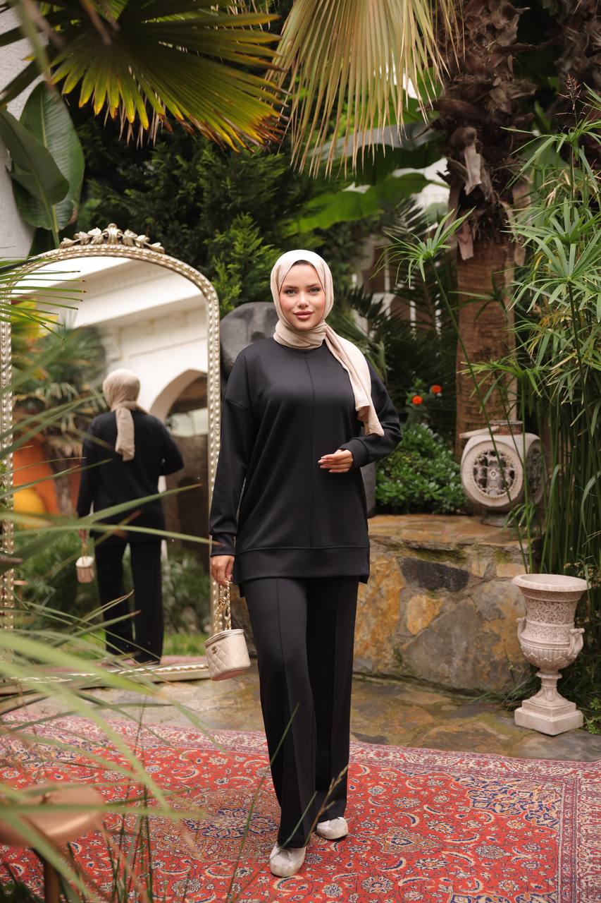 Kadın Oysho Kumaş 2'li Takım Tunik-Pantolon