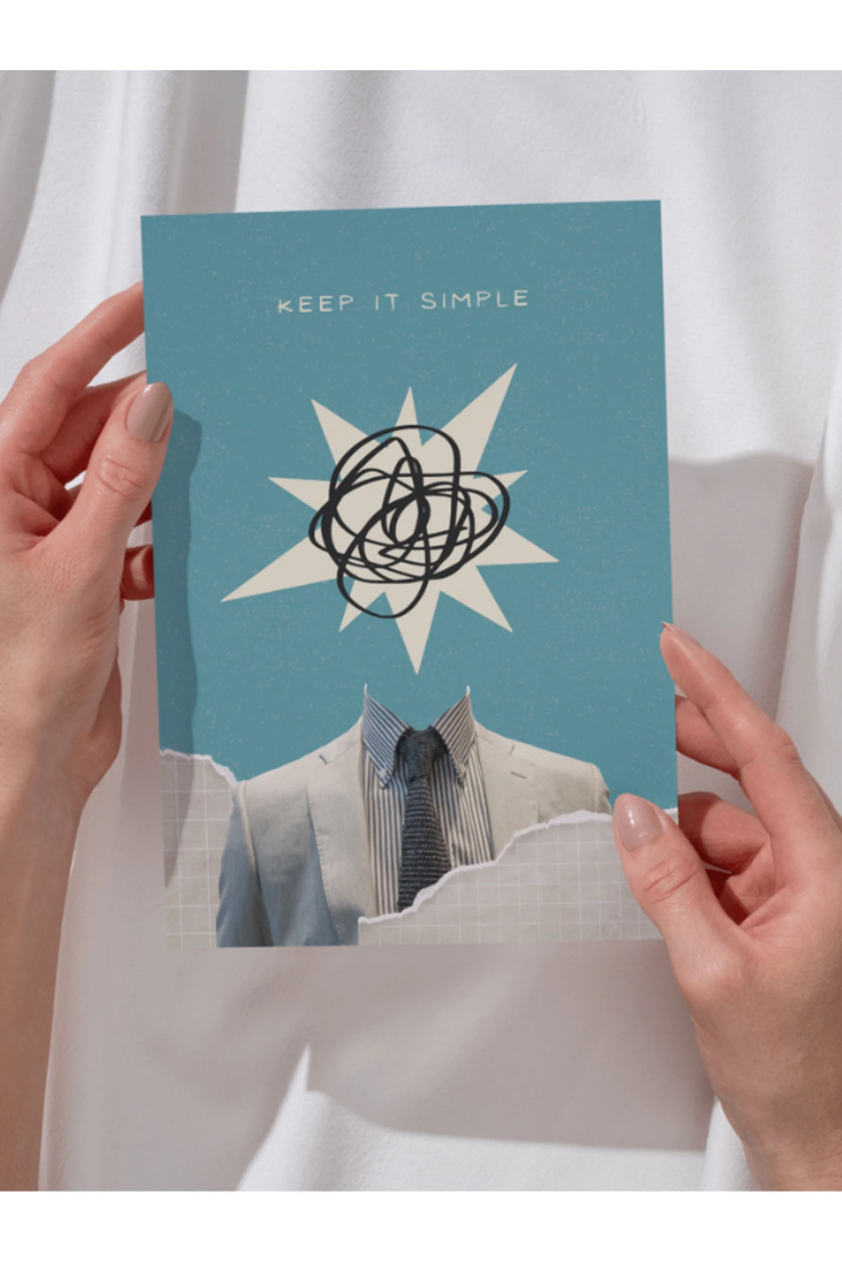 Keep It Simple Pinterest Dekoratif Çerçevesiz Duvar Tablosu (POSTER)