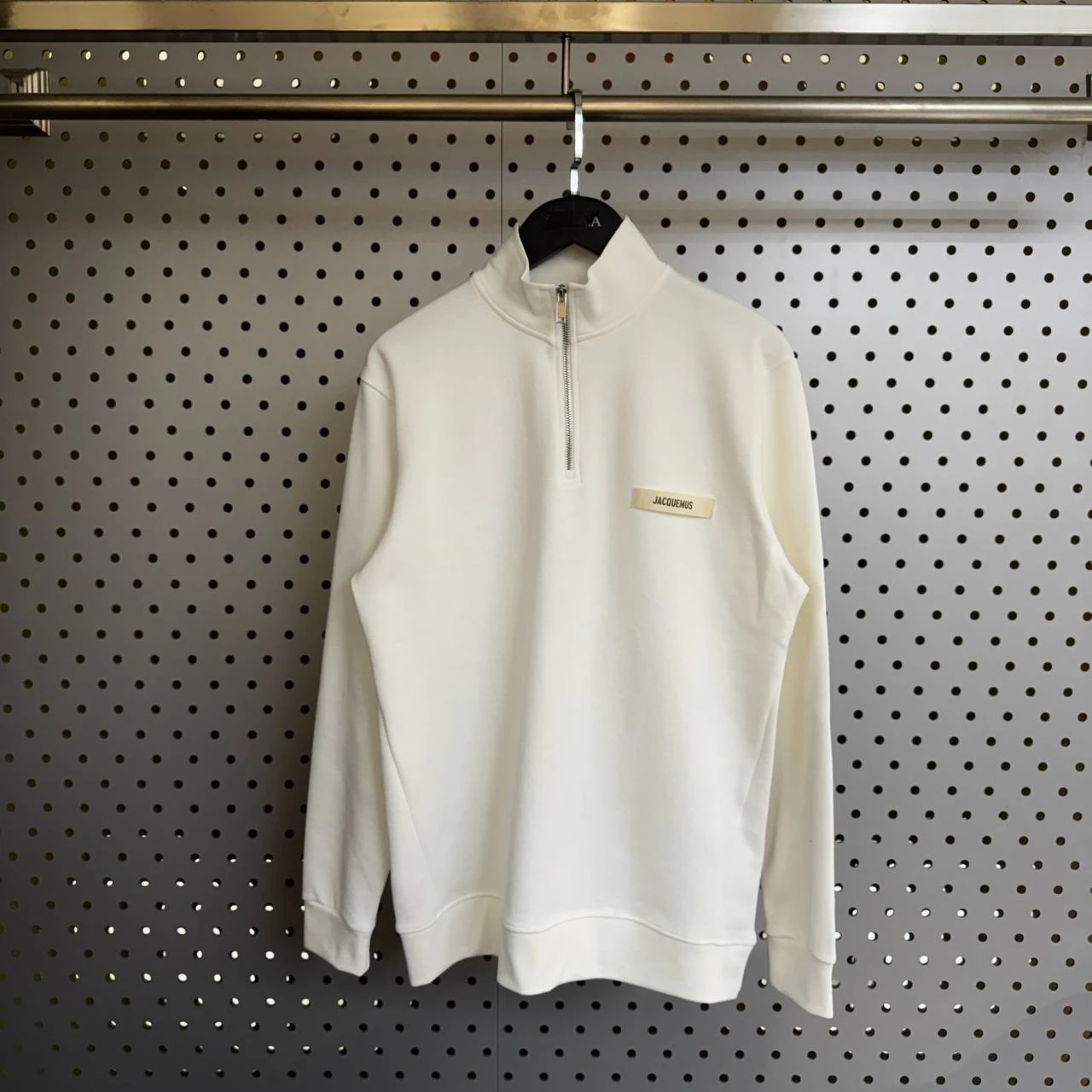 Erkek - Kadın Unisex Fermuarlı Nakış Tasarım Sweatshirt (Doubleface İnterlok Kumaş) 1005 - ekru