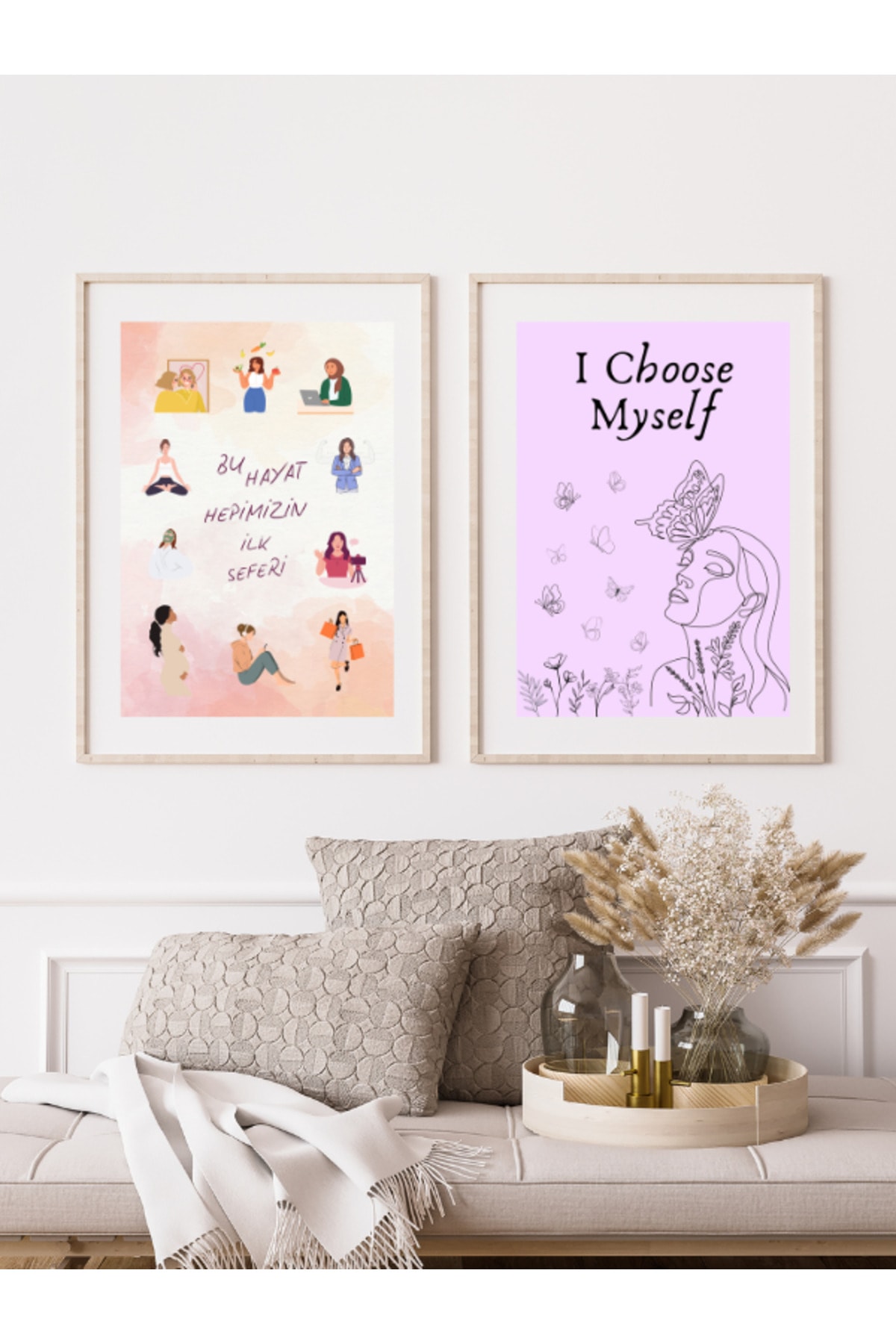 Dekoratif Çerçevesiz Duvar Tablosu , Motivasyon Posteri , Ev Dekorasyon Poster
