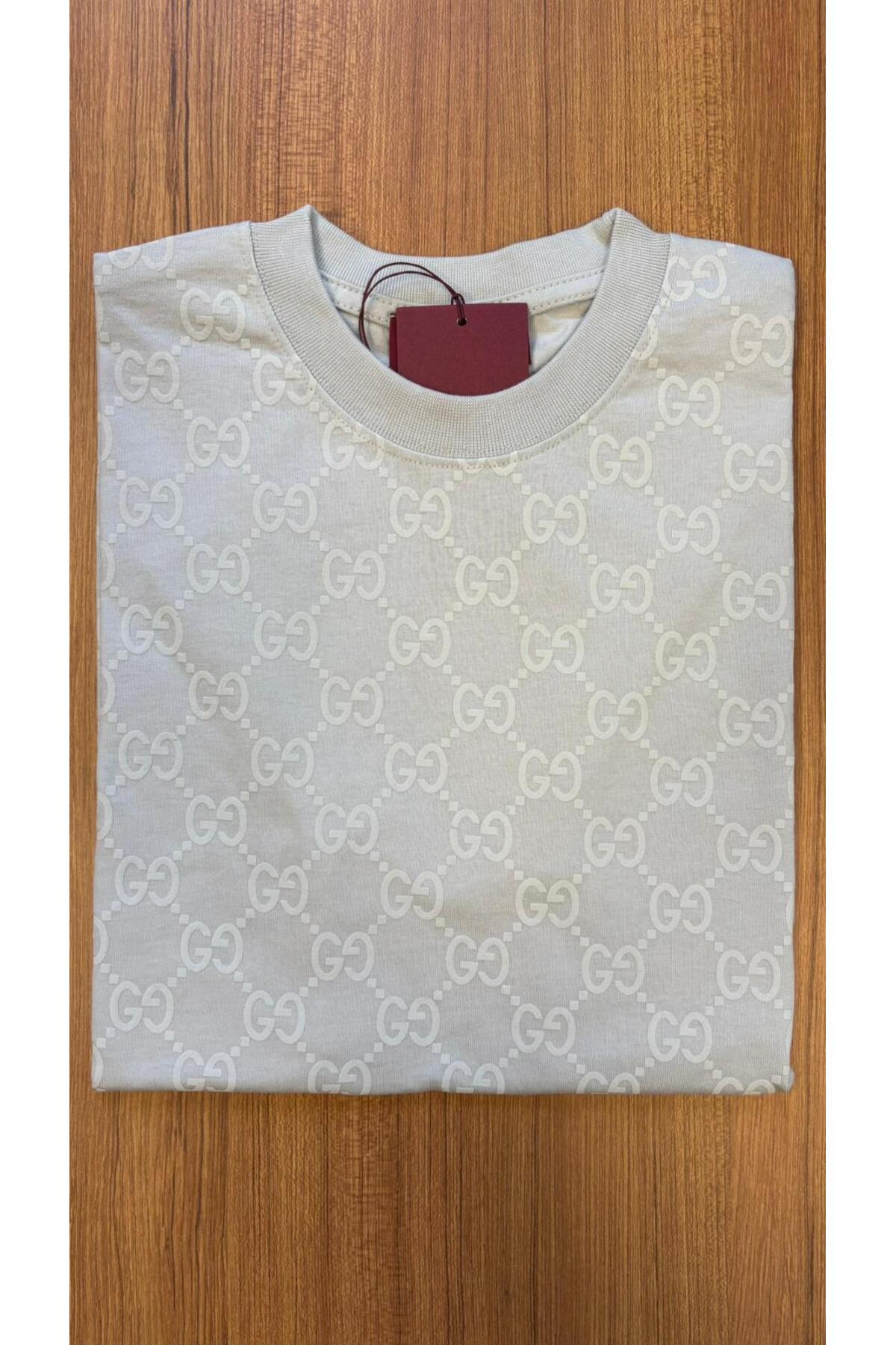 Erkek - Kadın Unisex Ön-Arka Baskılı Özel Tasarım T-shırt - Gri