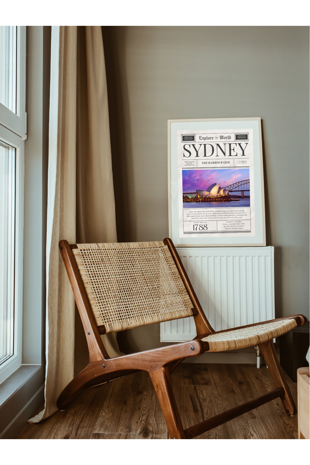 Sidney Gazete Tasarım Pinterest  Dekoratif Çerçevesiz Duvar Tablosu (POSTER)