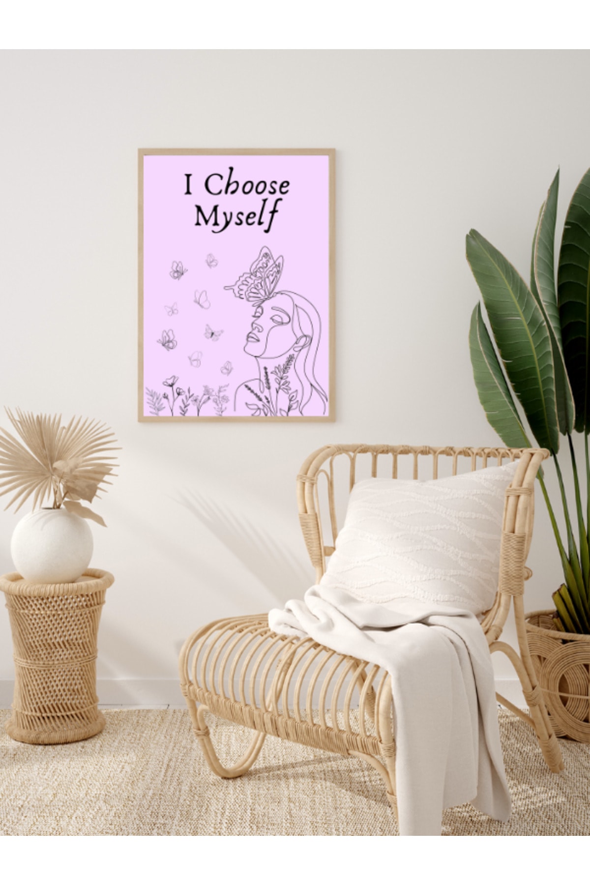 Dekoratif Çerçevesiz Duvar Tablosu , I Choose Myself Motivasyon Posteri Pinterest Ev Dekoru