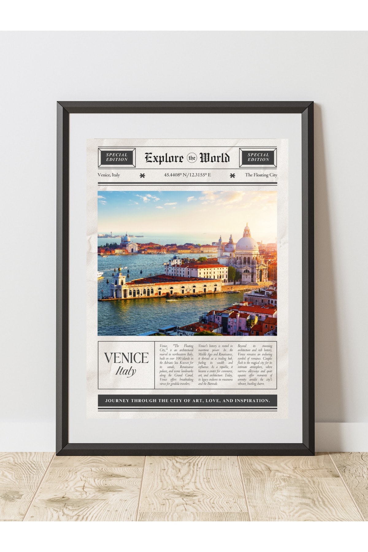 Venice Italy Tasarım Pinterest  Dekoratif Çerçevesiz Duvar Tablosu (POSTER)