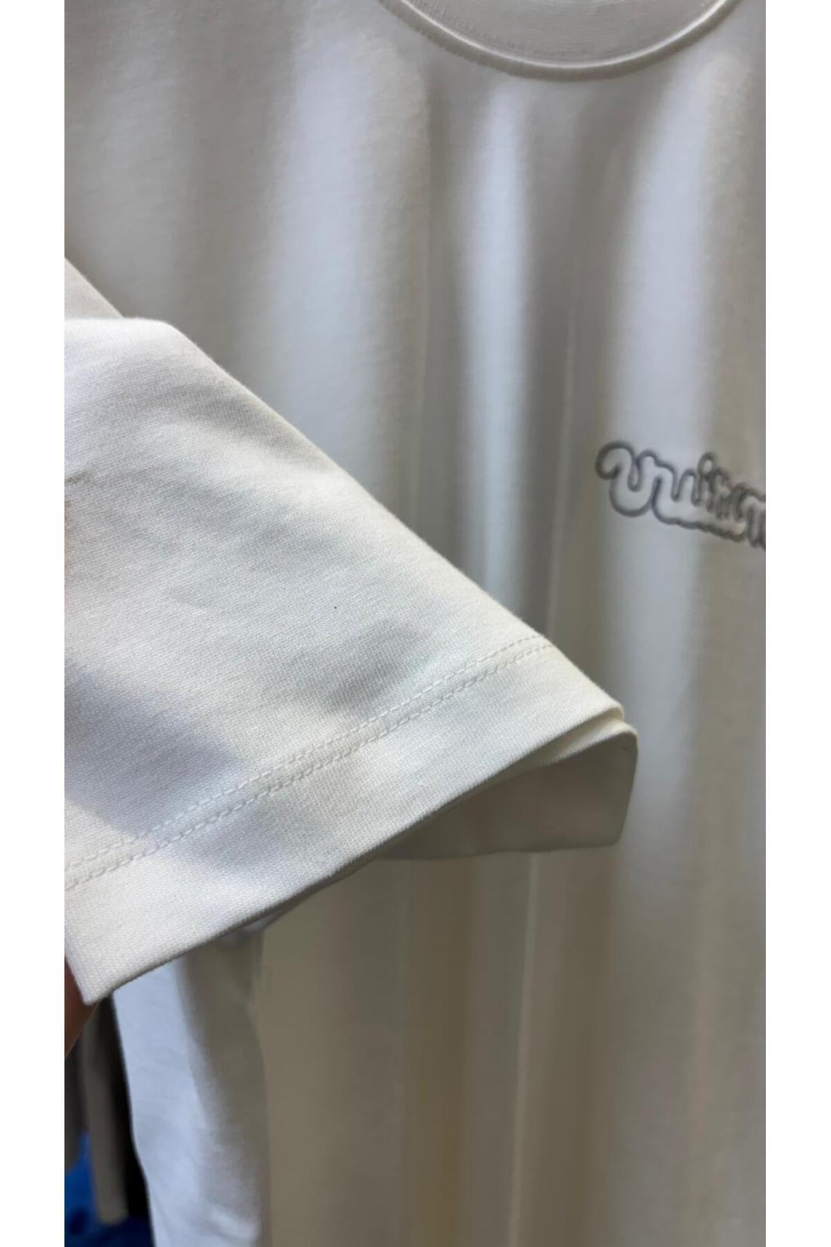 Kadın Erkek Unisex Özel Nakış Tasarım T-shirt
