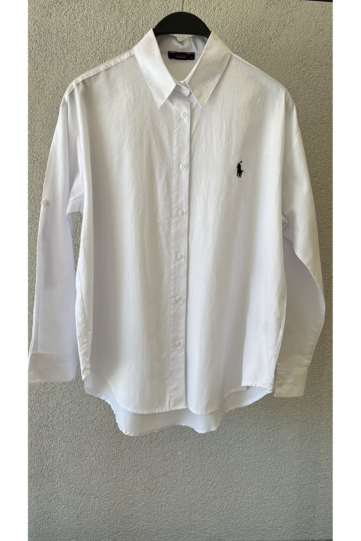 KADIN POPLİN NAKIŞ DETAYLI GÖMLEK 75 CM (%100 PAMUK) - Beyaz