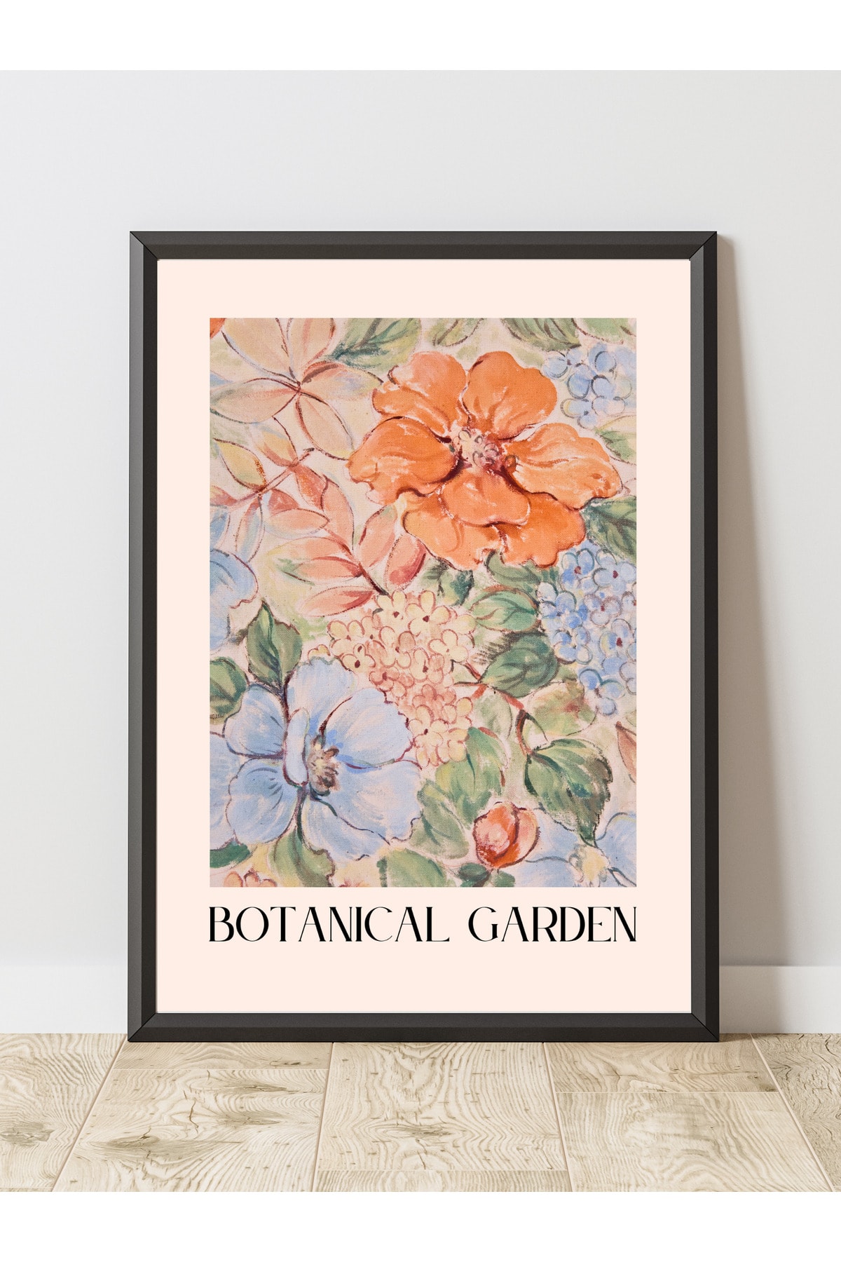 Botanical Garden Sulu Boya Tasarım Dekoratif Çerçevesiz Duvar Tablosu (POSTER)