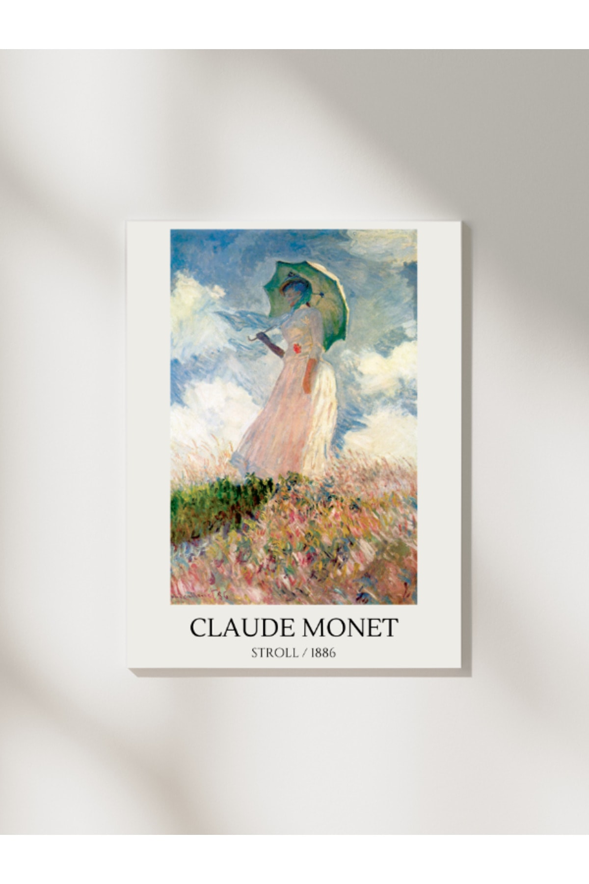 Dekoratif Çerçevesiz Duvar Tablosu , Claude Monet Gezinti Eseri Poster , Ressam Tabloları