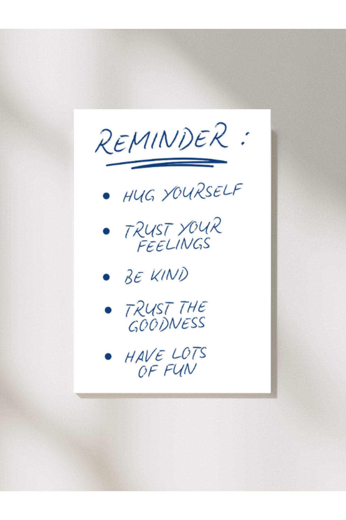 Reminder - Hatırlatma Motivasyon Dekoratif Çerçevesiz Duvar Tablosu (POSTER) Pinterest Ev Dekoru