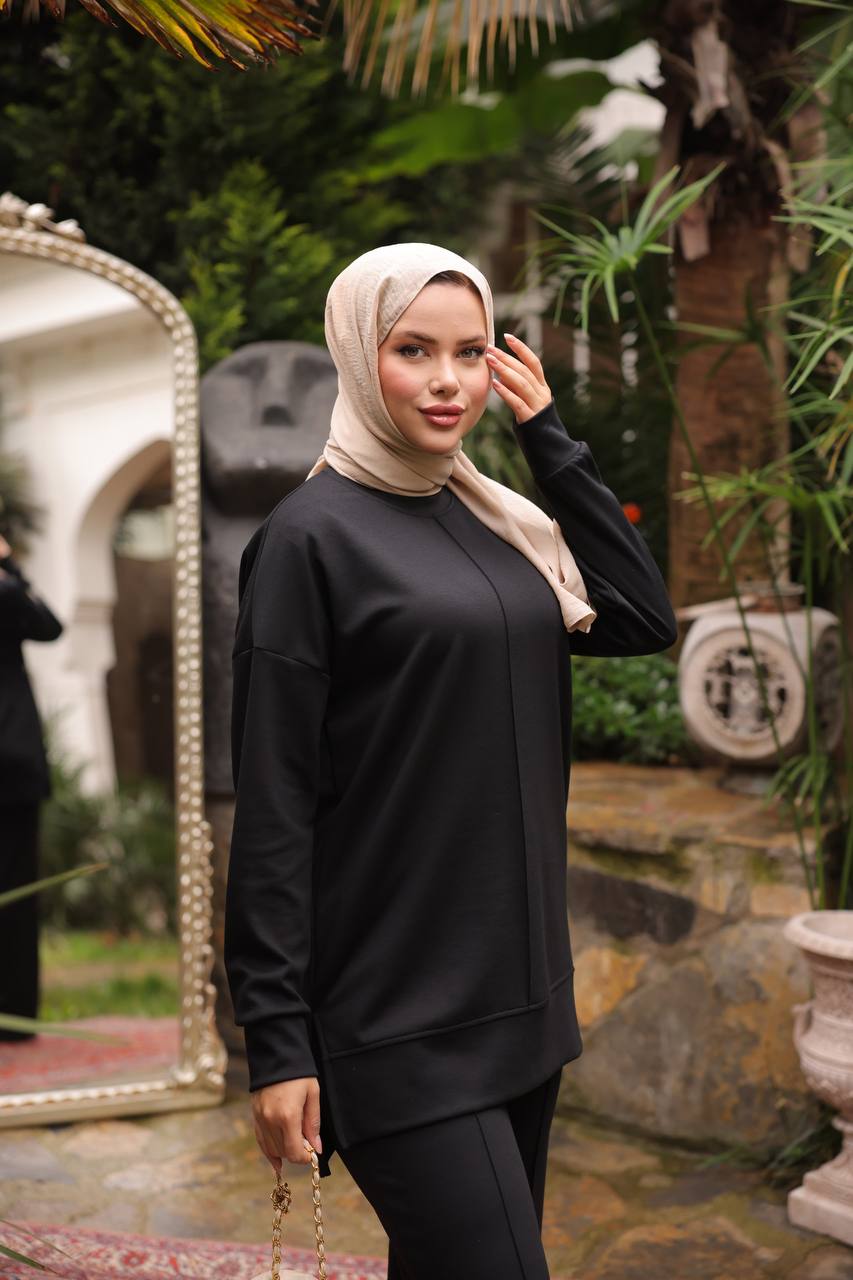 Kadın Oysho Kumaş 2'li Takım Tunik-Pantolon