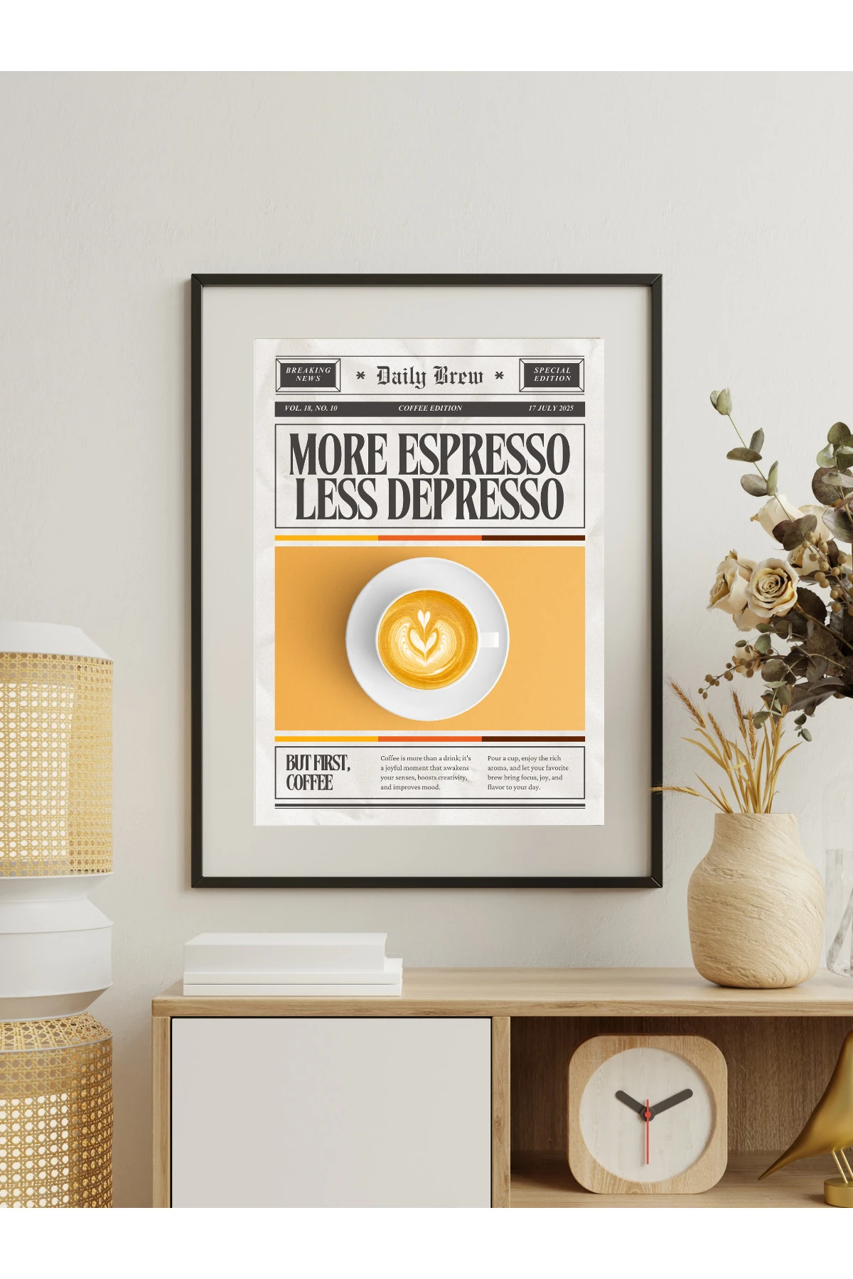 More Espresso Tasarım Pinterest  Dekoratif Çerçevesiz Duvar Tablosu (POSTER)