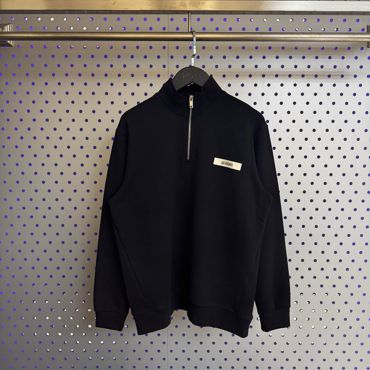 Erkek - Kadın Unisex Fermuarlı Nakış Tasarım Sweatshirt (Doubleface İnterlok Kumaş) 1005 - Siyah