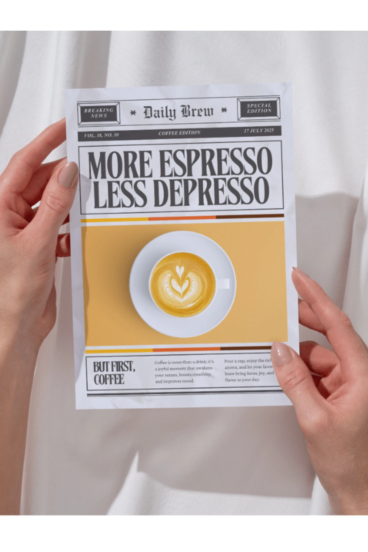 More Espresso Tasarım Pinterest  Dekoratif Çerçevesiz Duvar Tablosu (POSTER)